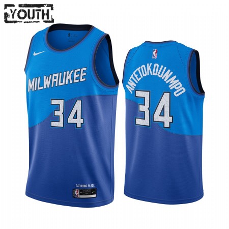 Kinder NBA Milwaukee Bucks Trikot Giannis Antetokounmpo 34 2020-21 City Edition Swingman